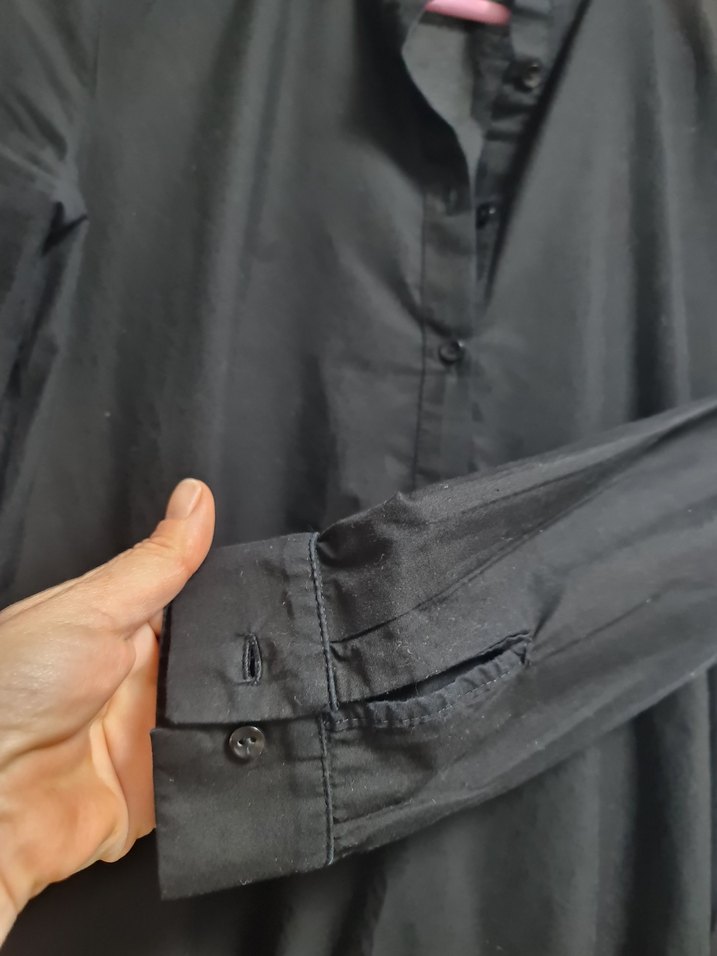 Siyah Uzun Kollu Midi Tunik - Görsel 5