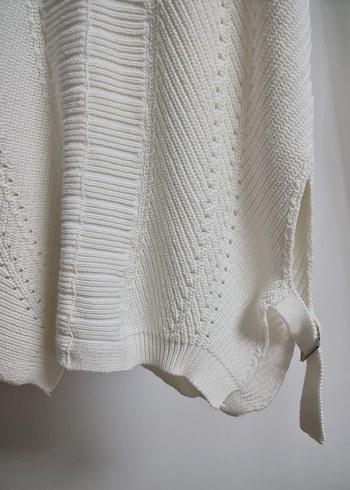 V Yaka Örgü Kadın Süveter - Görsel 5