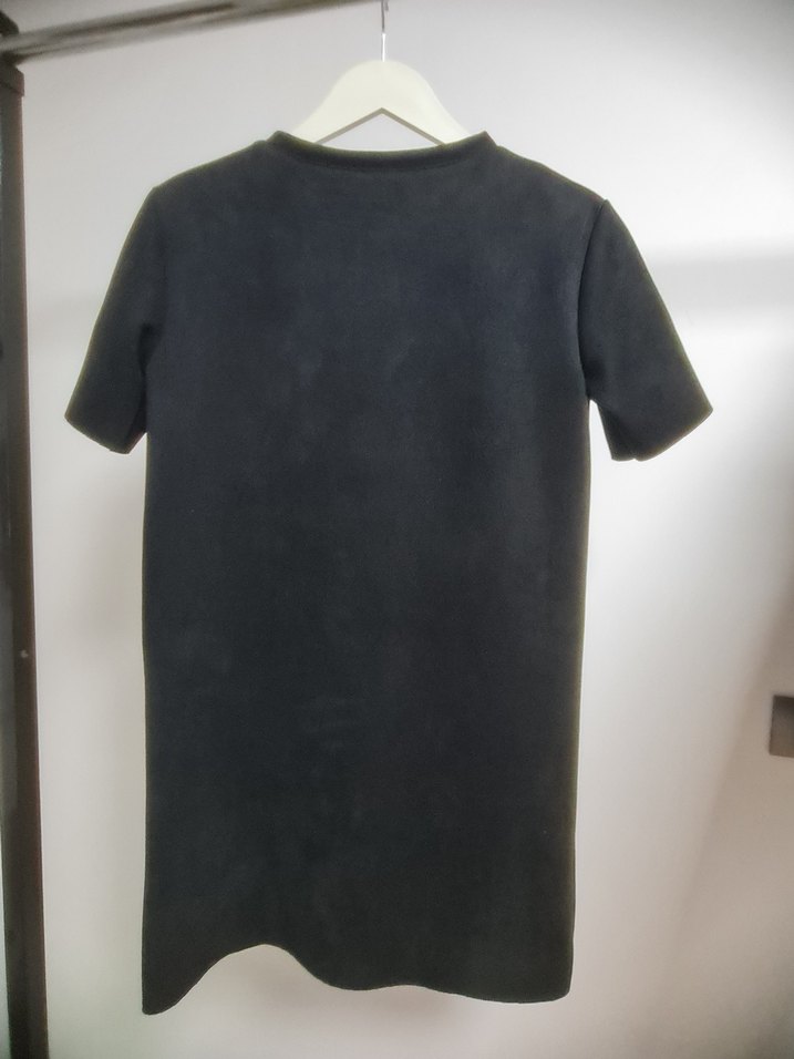 Taş İşlemeli Kısa Süet Elbise - Görsel 3