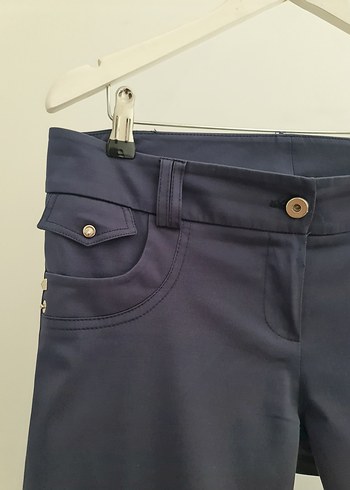 38 Beden lacivert Renk Lacivert Denim Kemerli Kadın Pantolon
