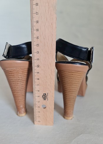 Tokalı Siyah Kadın Platform Topuklu Ayakkabı - Görsel 5