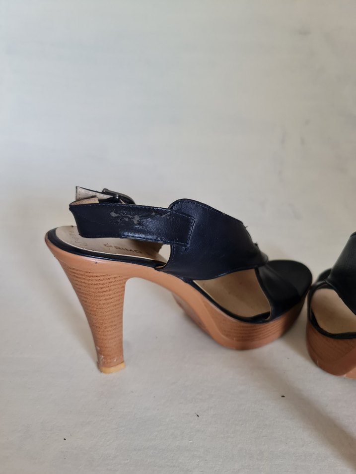 Tokalı Siyah Kadın Platform Topuklu Ayakkabı - Görsel 4