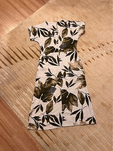 Gunluk keten karisimli elbise - Görsel 2