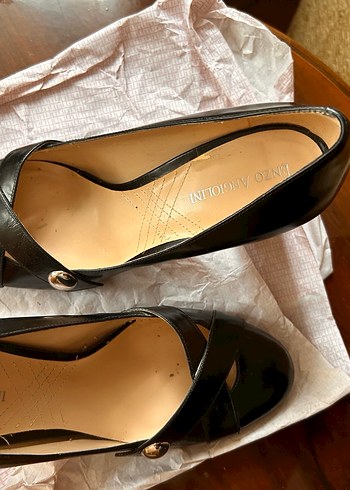 Tokalı Siyah Yüksek Topuklu Stiletto - Görsel 3