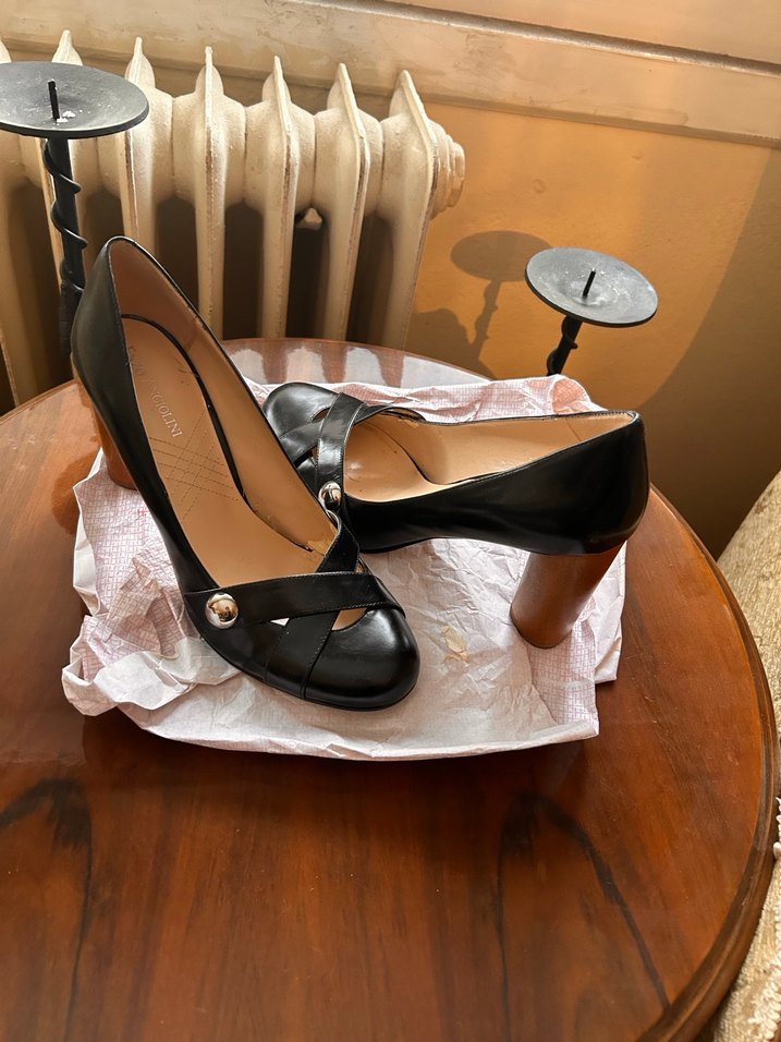 Tokalı Siyah Yüksek Topuklu Stiletto - Görsel 2