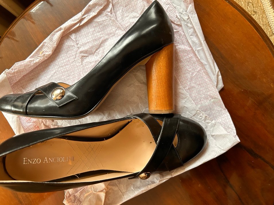 Tokalı Siyah Yüksek Topuklu Stiletto - Görsel 4