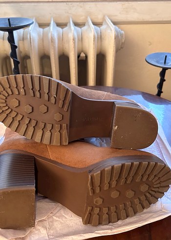 Kahverengi Süet Kadın Dolgu Topuklu Bot - Görsel 3