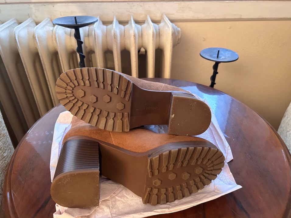 Kahverengi Süet Kadın Dolgu Topuklu Bot - Görsel 3