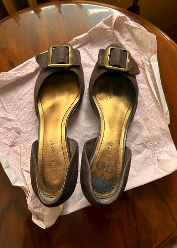 Kahverengi Süet Tokalı Yüksek Topuklu Kadın Ayakkabı - Görsel 4