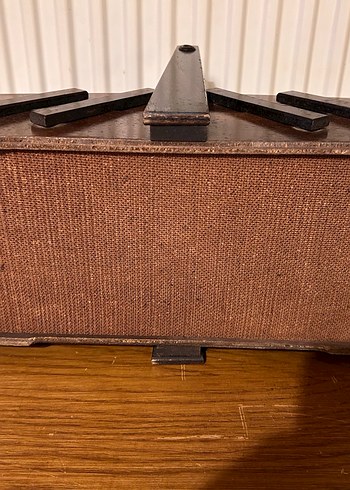 Vintage Koyu Kahverengi Ahşap Dikiş kutusu - Görsel 9