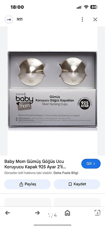 Gümüş göğüs kapağı