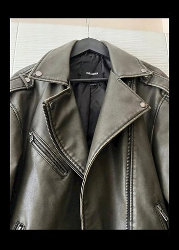 Pull and Bear pull and bear biker deri ceket