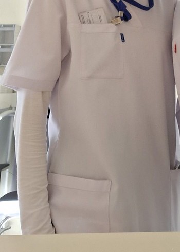 Beyaz hemşirelik staj üniforma - Görsel 3