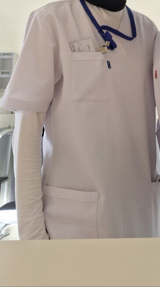 Beyaz hemşirelik staj üniforma - Görsel 3
