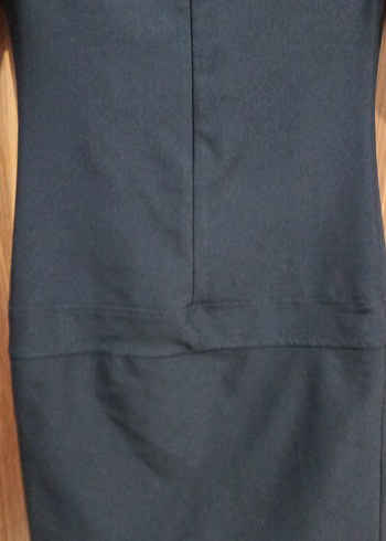 Kemerli Siyah Mini Elbise - Görsel 6