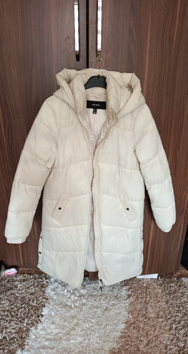 Kürklü Bej Kadın Midi Kaban - Görsel 2