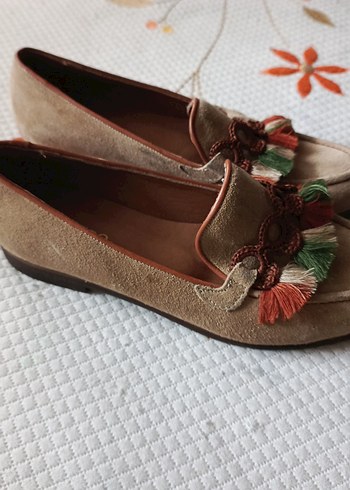 Diğer Bej Süet Püsküllü Kadın Dolgu Topuk Espadril