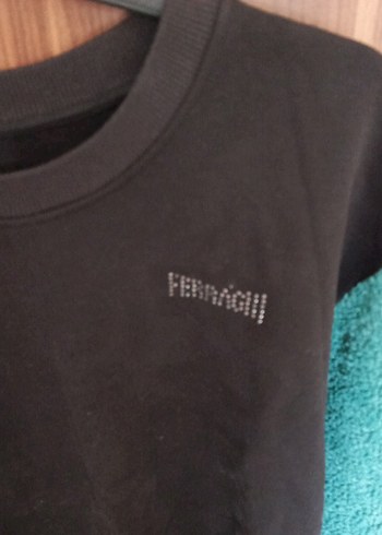 Siyah Örme Kadın Sweatshirt - Görsel 2