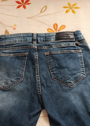 Kadın Mavi Salaş Denim Pantolon - Görsel 3
