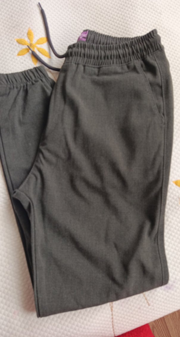 Gri Bol Kesim Kadın Spor Pantolon - Görsel 4