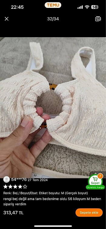 m Beden Bikini takımı