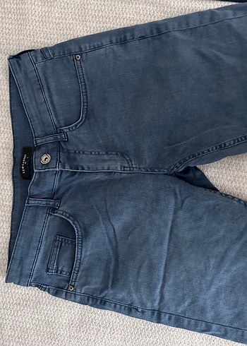 30 Beden mavi Renk 2li Erkek Mavi Denim Kısa Paça Jean Şort
