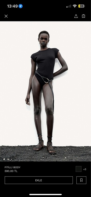 ZARA FİTİLLİ BODY