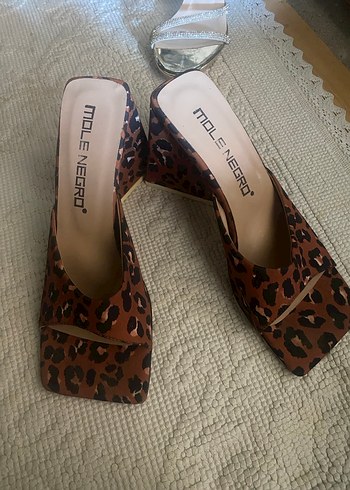 Kahverengi Leopar Desenli Platform Topuklu Kadın Ayakkabı - Görsel 4