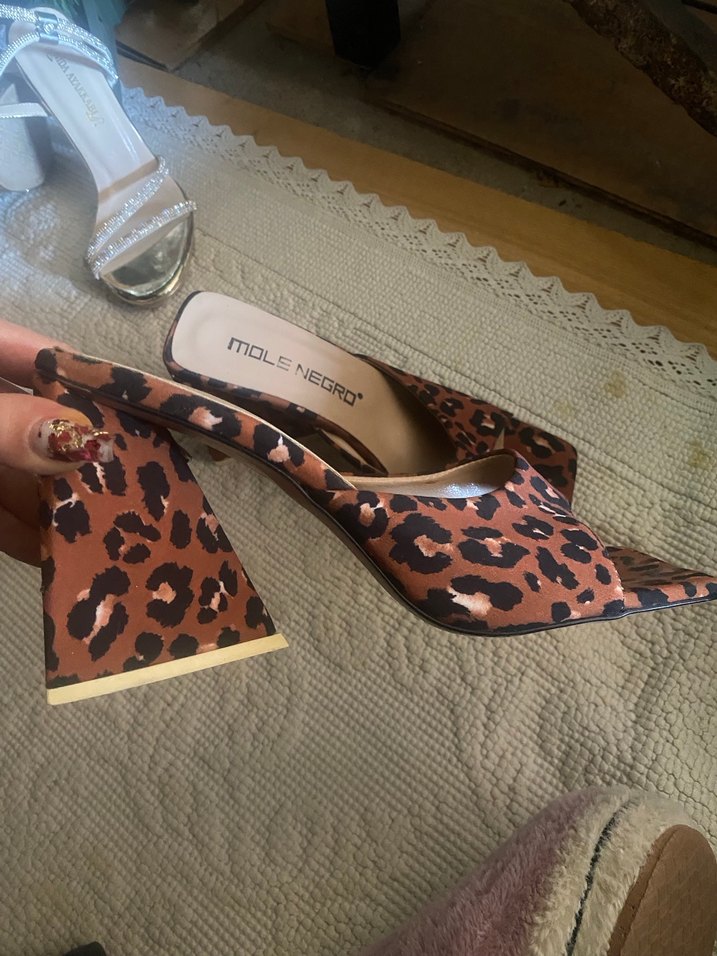 Kahverengi Leopar Desenli Platform Topuklu Kadın Ayakkabı - Görsel 2