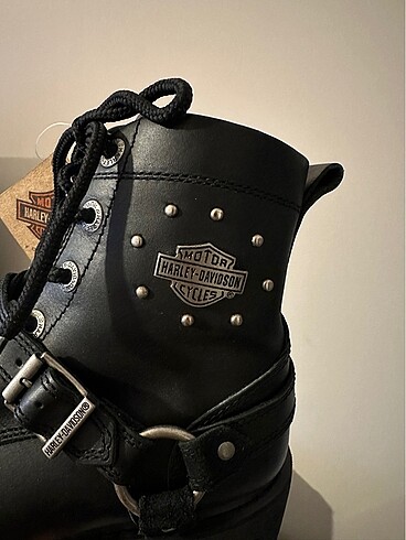 40 Beden Harley-Davidson Becky Kadın Siyah Deri Bot