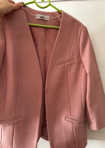 Pembe Düğmeli Kadın Blazer Ceket - Görsel 4