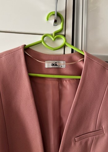 Pembe Düğmeli Kadın Blazer Ceket - Görsel 5