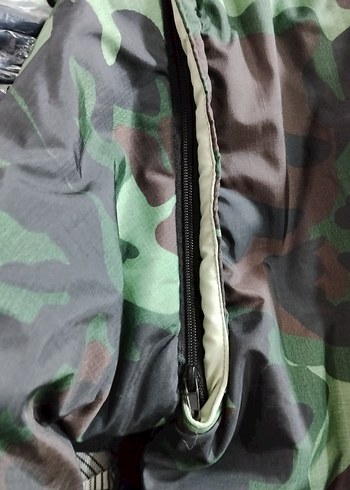 Haki kahverengi Kamuflaj Fermuarlı Erkek Mont - Görsel 4