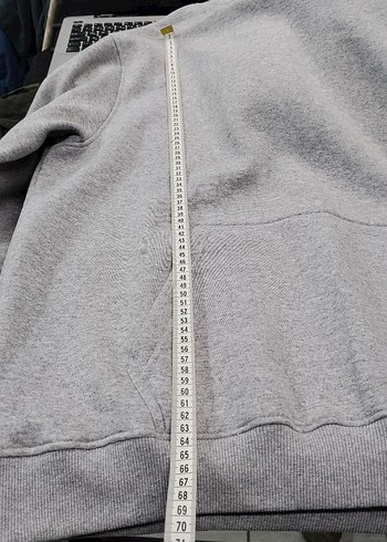 Gri Kapüşonlu Sweatshirt - Görsel 6