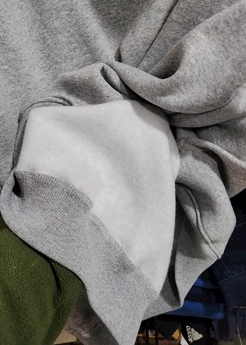 Gri Kapüşonlu Sweatshirt - Görsel 3