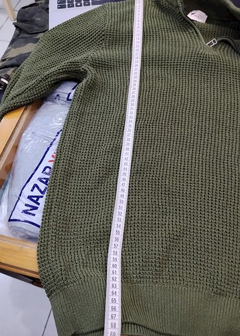 Haki Triko Boğazlı Erkek Kazak - Görsel 4