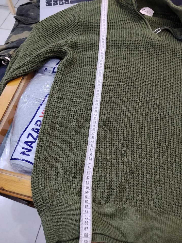 Haki Triko Boğazlı Erkek Kazak - Görsel 4