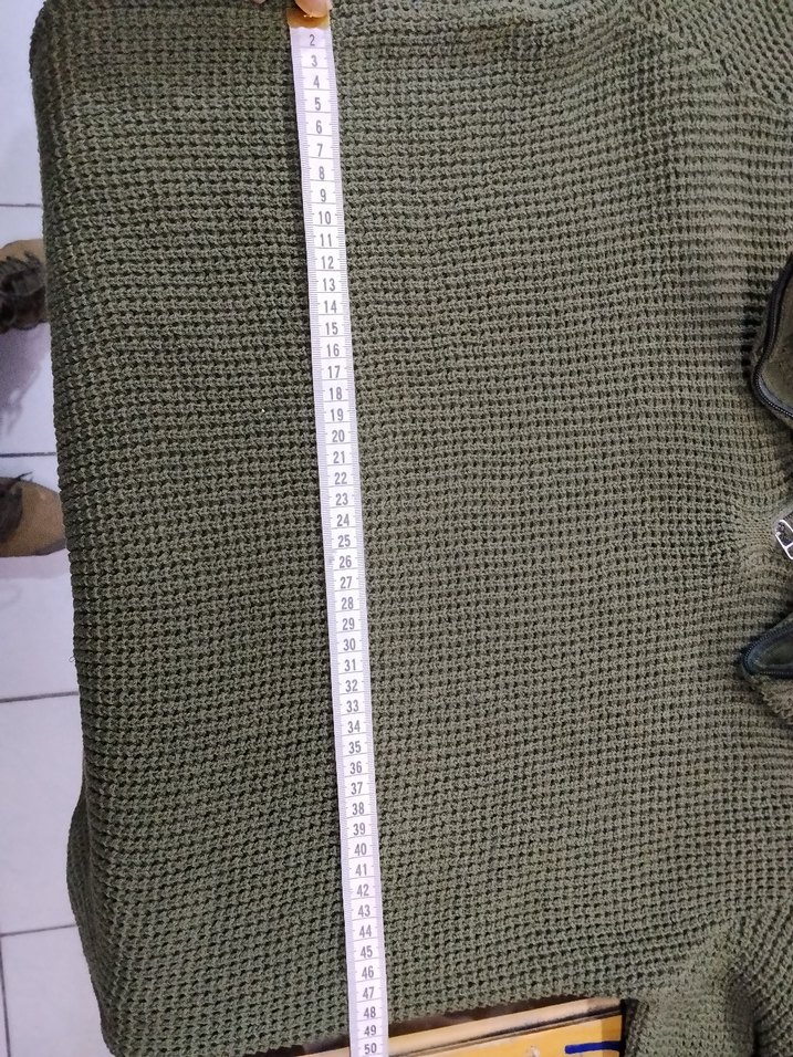 Haki Triko Boğazlı Erkek Kazak - Görsel 3