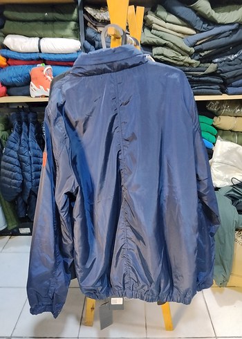 Erkek Mavi Yüksek Yakalı Fermuarlı Ceket - Görsel 2