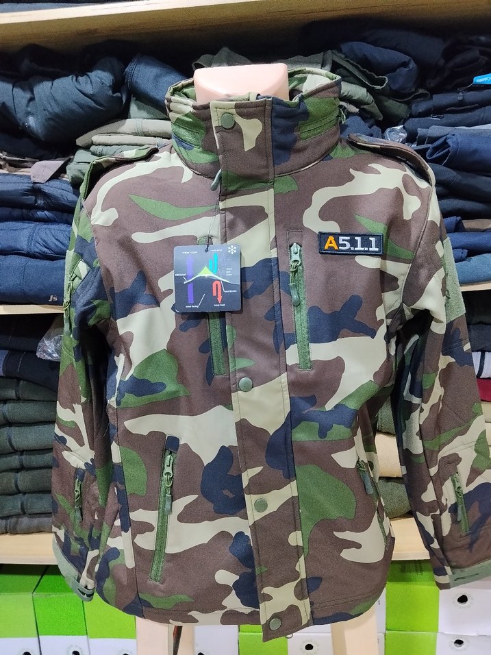 Kapüşonlu Kamuflaj Erkek Rüzgarlık - Görsel 2