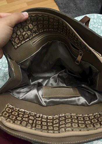 Zincir Detaylı Kahverengi Deri Kadın Çanta - Görsel 6