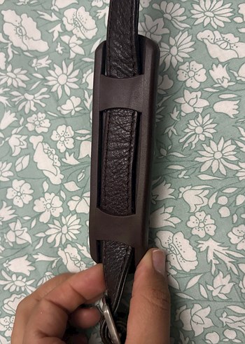 Kahverengi Deri Tokalı Kadın Çanta - Görsel 3