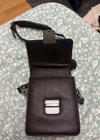 Kahverengi Deri Tokalı Kadın Çanta - Görsel 6