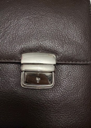 Kahverengi Deri Tokalı Kadın Çanta - Görsel 4