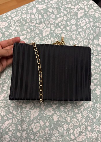 Kadın Siyah Pileli Modern Klasik Çanta - Görsel 2