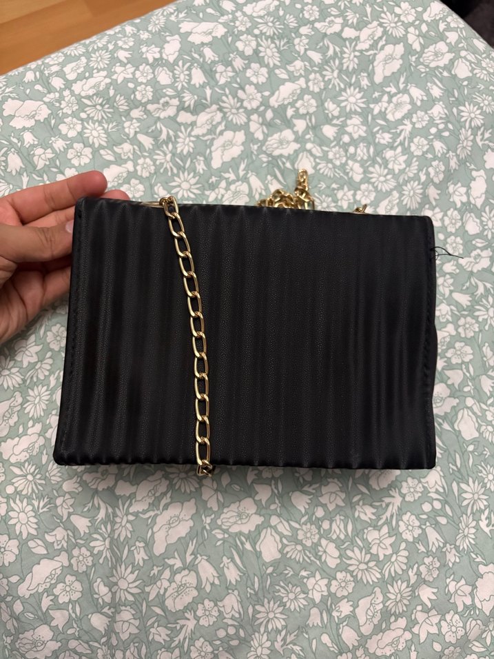 Kadın Siyah Pileli Modern Klasik Çanta - Görsel 2