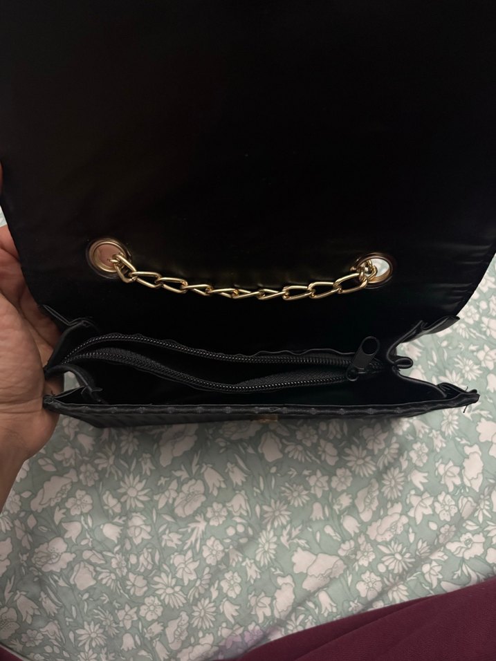 Kadın Siyah Pileli Modern Klasik Çanta - Görsel 4