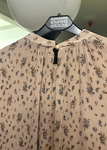 Bej Uzun Kollu Pilili Kadın Elbise - Görsel 4