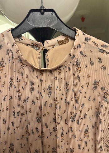 Bej Uzun Kollu Pilili Kadın Elbise - Görsel 5