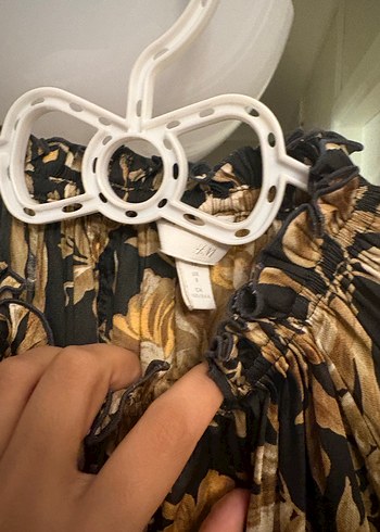 Bohem Tarzı Kahverengi Desenli Kadın Bluz - Görsel 2